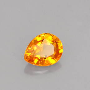 Clinohumita Amarelo alaranjado Natural 0.75ct, Formato de pêra, VS-SI