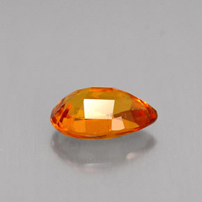 Clinohumita laranja natural 1,03ct, formato de pêra, VS-SI