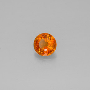 Clinohumita Amarelo alaranjado Natural 0.64ct, Corte Redondo, SI