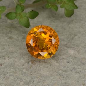 Clinohumita Amarelo alaranjado Natural 0.62ct, Corte Redondo, VS-SI