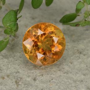 Clinohumita Amarelo alaranjado Natural 0.85ct, Corte Redondo, VS-SI