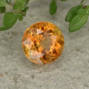 Clinohumita Amarelo alaranjado Natural 0.85ct, Corte Redondo, VS-SI