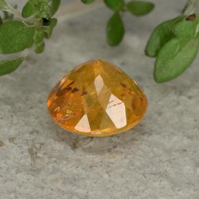 Clinohumita Amarelo alaranjado Natural 0.85ct, Corte Redondo, VS-SI