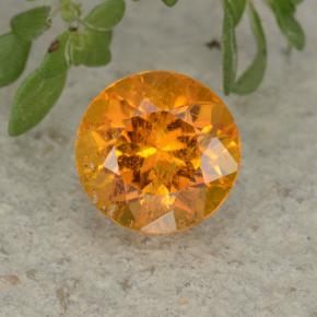 Clinohumita laranja natural 1,07ct, corte redondo, VS-SI