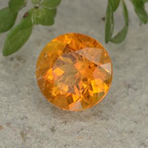 Clinohumita laranja natural 1,07ct, corte redondo, VS-SI