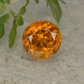 Clinohumita laranja natural 1,19ct, corte redondo, VS-SI