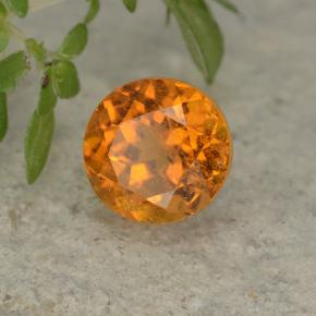 Clinohumita laranja natural 1,19ct, corte redondo, VS-SI