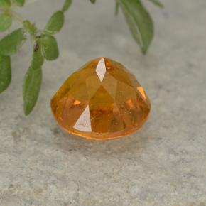 Clinohumita laranja natural 1,19ct, corte redondo, VS-SI