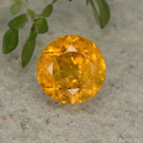 Clinohumita Amarelo dourado Natural 1.35ct, Corte Redondo, VS-SI