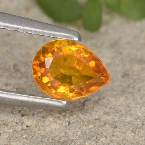 Clinohumita Amarelo alaranjado Natural 0.43ct, Formato de pêra, VS-SI
