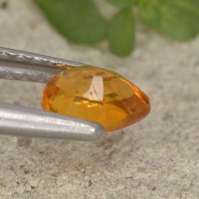 Clinohumita Amarelo alaranjado Natural 0.43ct, Formato de pêra, VS-SI