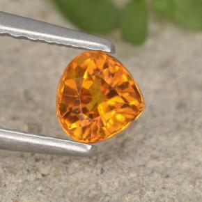 Clinohumita laranja natural 0,46ct, formato de pêra, VS-SI