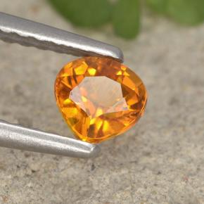 Clinohumita laranja natural 0,46ct, formato de pêra, VS-SI