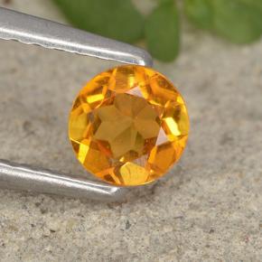 Clinohumita laranja natural 0,34ct, corte redondo, VS-SI