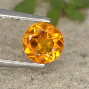 Clinohumita Amarelo alaranjado Natural 0.80ct, Corte Redondo, VS-SI