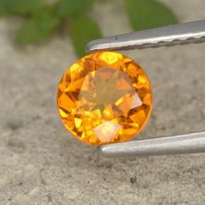 Clinohumita Amarelo alaranjado Natural 0.80ct, Corte Redondo, VS-SI