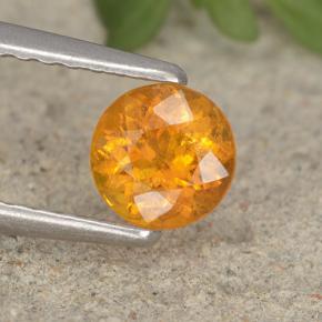 Clinohumita laranja natural 0,46ct, corte redondo, VS-SI