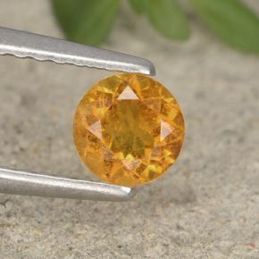 Clinohumita Amarelo alaranjado Natural 0.44ct, Corte Redondo, VS-SI