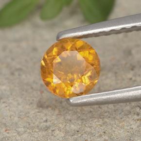 Clinohumita Amarelo alaranjado Natural 0.44ct, Corte Redondo, VS-SI