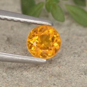Clinohumita Amarelo alaranjado Natural 0.37ct, Corte Redondo, VS-SI