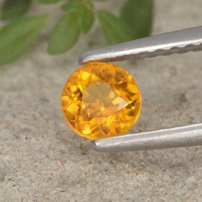 Clinohumita Amarelo alaranjado Natural 0.37ct, Corte Redondo, VS-SI