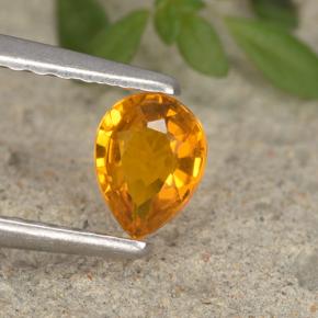 Clinohumita Amarelo alaranjado Natural 0.37ct, Formato de pêra, VS-SI
