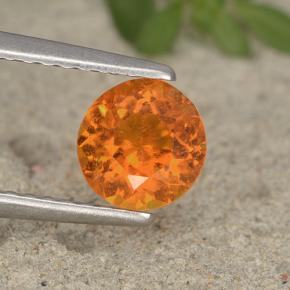 Clinohumita laranja natural 0,93ct, corte redondo, VS-SI