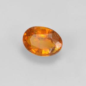 Clinohumita laranja natural 1,05ct, corte oval, VS-SI