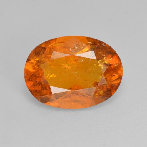 Clinohumita laranja natural 3,01ct, corte oval, SI