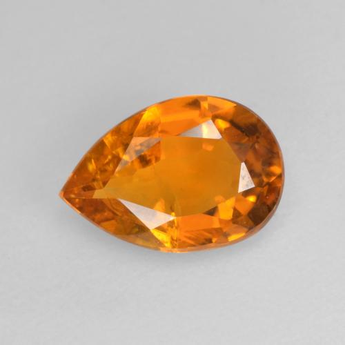 Clinohumita Laranja Médio Natural 1.52ct, Formato de pêra, SI
