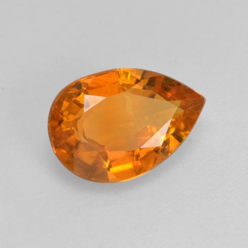 Clinohumita Laranja Médio Natural 1.52ct, Formato de pêra, SI
