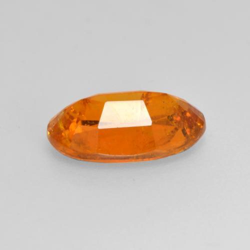 Clinohumita laranja avermelhado Natural 1.42ct, Corte Oval, VS-SI