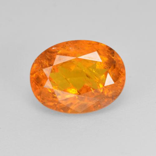 Clinohumita âmbar laranja Natural 1.66ct, Corte Oval, SI-I1