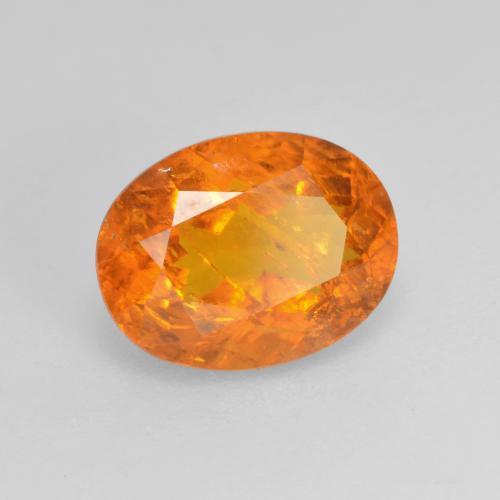 Clinohumita âmbar laranja Natural 1.66ct, Corte Oval, SI-I1