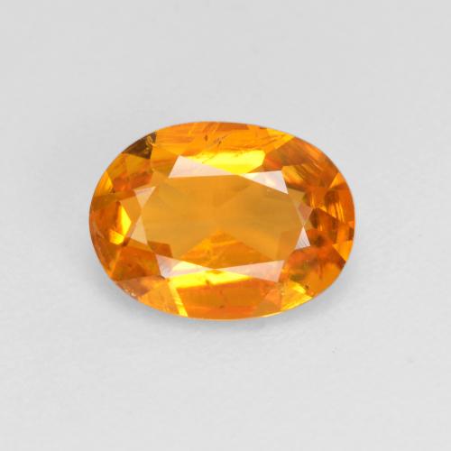 Clinohumita damasco laranja Natural 0.99ct, Corte Oval, VS-SI