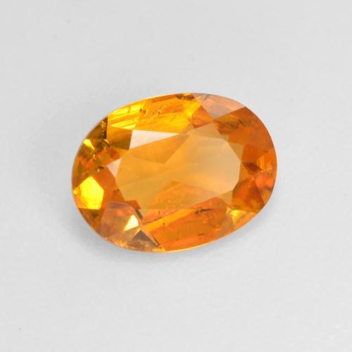 Clinohumita damasco laranja Natural 0.99ct, Corte Oval, VS-SI