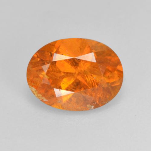 Clinohumita âmbar laranja Natural 1.33ct, Corte Oval, SI-I1