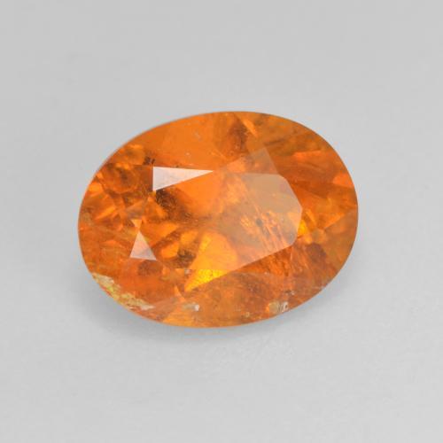 Clinohumita âmbar laranja Natural 1.33ct, Corte Oval, SI-I1