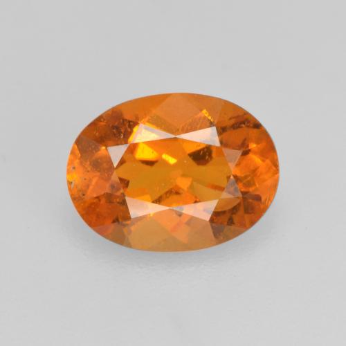 Clinohumita laranja natural 1,21ct, corte oval, SI