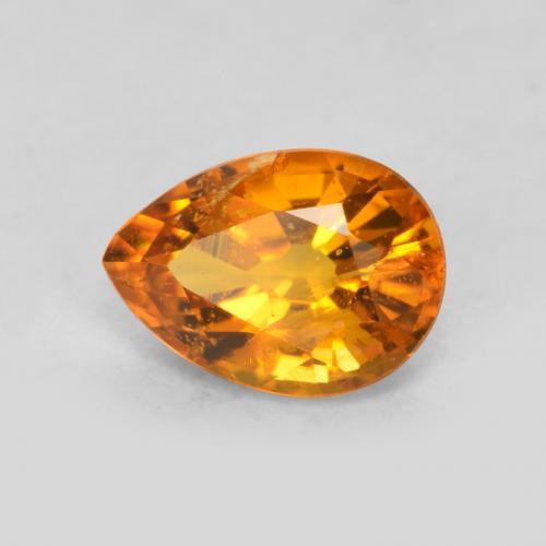 Clinohumita laranja natural 0,71ct, formato de pêra, SI-I1