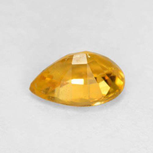 Clinohumita dourado natural 0,83ct, formato de pêra, SI-I1