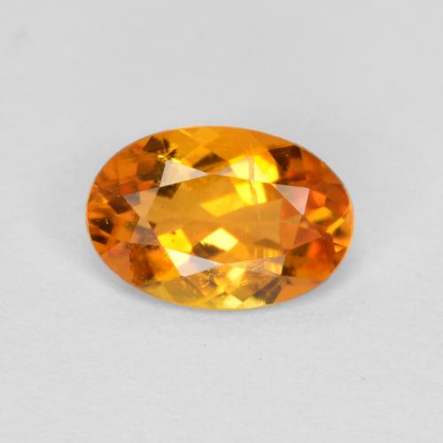 Clinohumita damasco laranja Natural 0.43ct, Corte Oval, SI