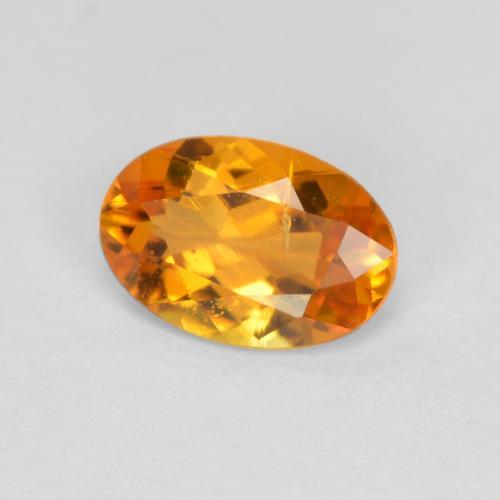 Clinohumita damasco laranja Natural 0.43ct, Corte Oval, SI
