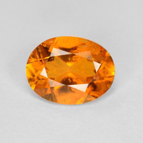 Clinohumita Laranja Médio Natural 1,18ct, Corte Oval, SI-I1
