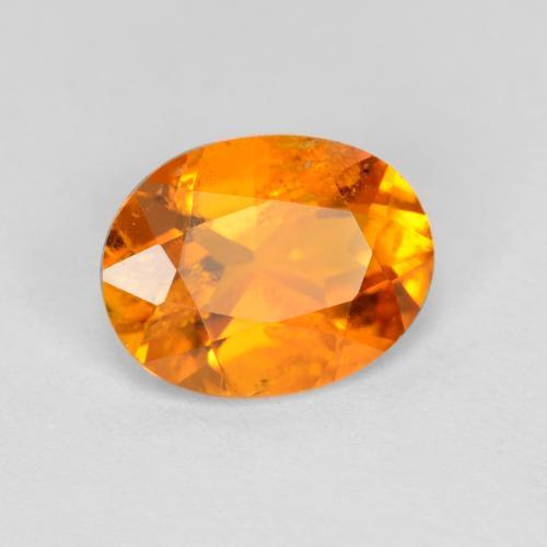 Clinohumita Laranja Médio Natural 1,18ct, Corte Oval, SI-I1