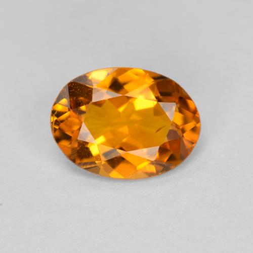 Clinohumita damasco laranja Natural 0.66ct, Corte Oval, VS