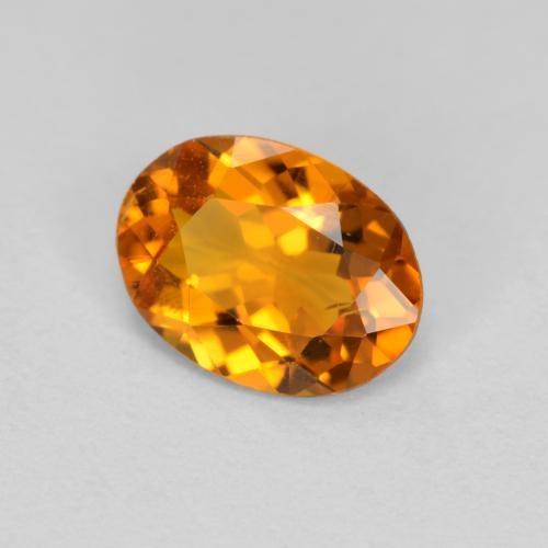 Clinohumita damasco laranja Natural 0.66ct, Corte Oval, VS