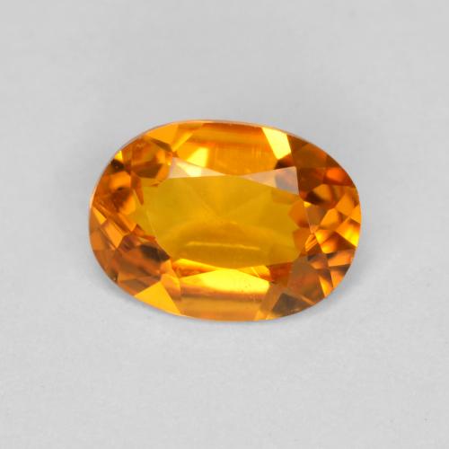 Clinohumita laranja natural 0,41ct, corte oval, VS