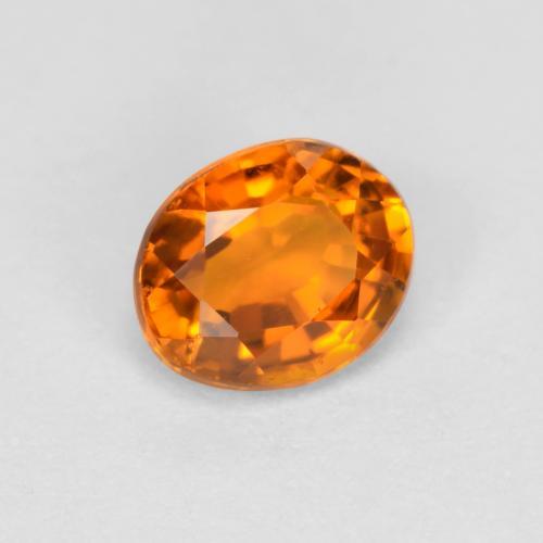 Clinohumita laranja natural 0,38ct, corte oval, VS