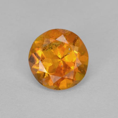 Clinohumita Laranja Médio Natural 0,63ct, Corte Redondo, SI